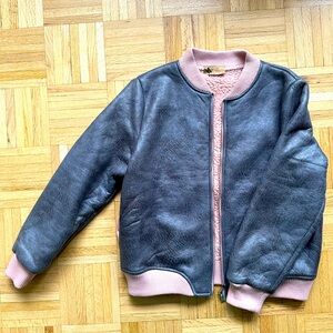 Grey/Pink Bomber Jacket- Size 12